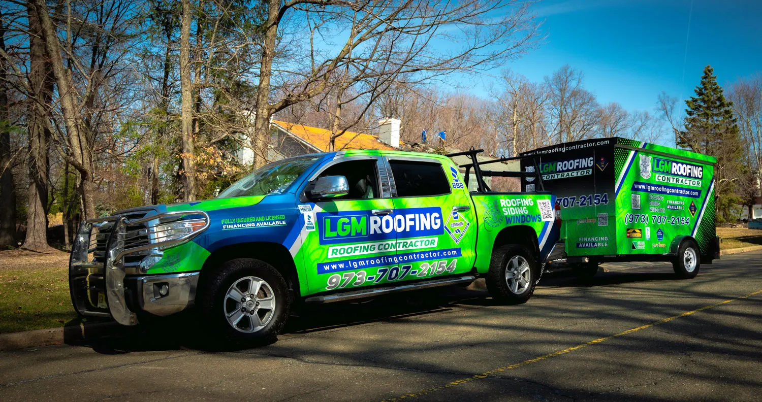 LGM inspector reviewing a roof after installation