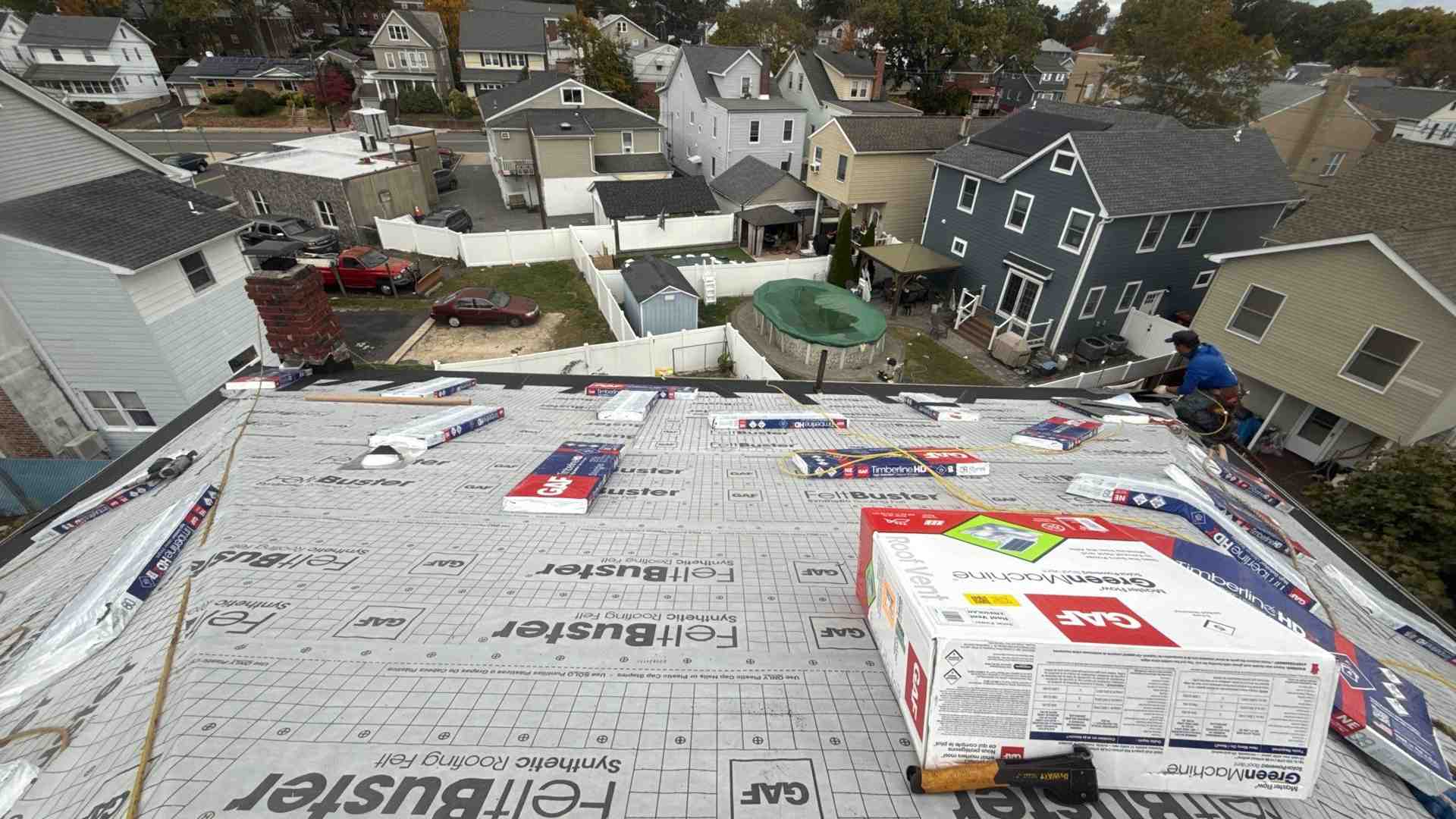 GAF Golden Pledge roofing system newly installed on a residential home - what is the gaf golden pledge warranty
