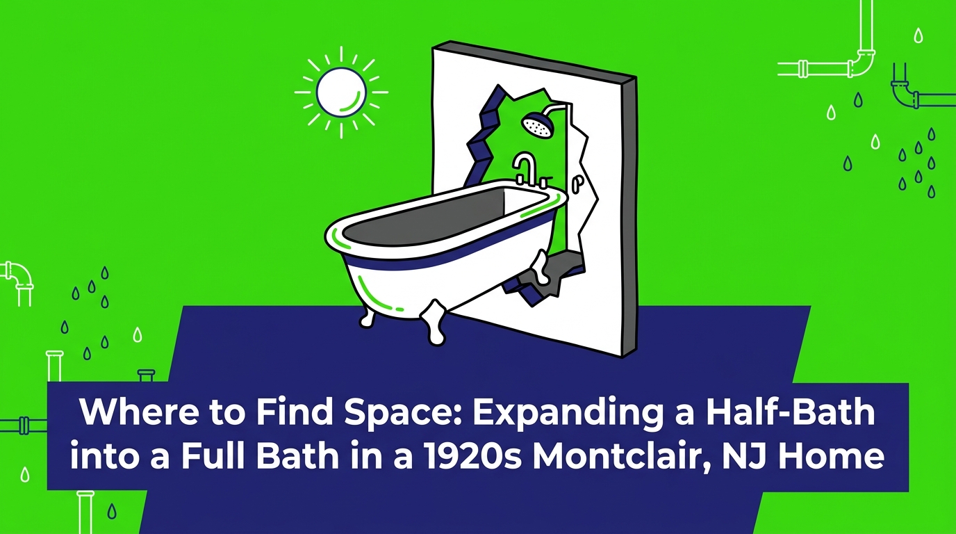Where to Find Space: Expanding a Half-Bath into a Full Bath in a 1920s Montclair, NJ Home — featured image
