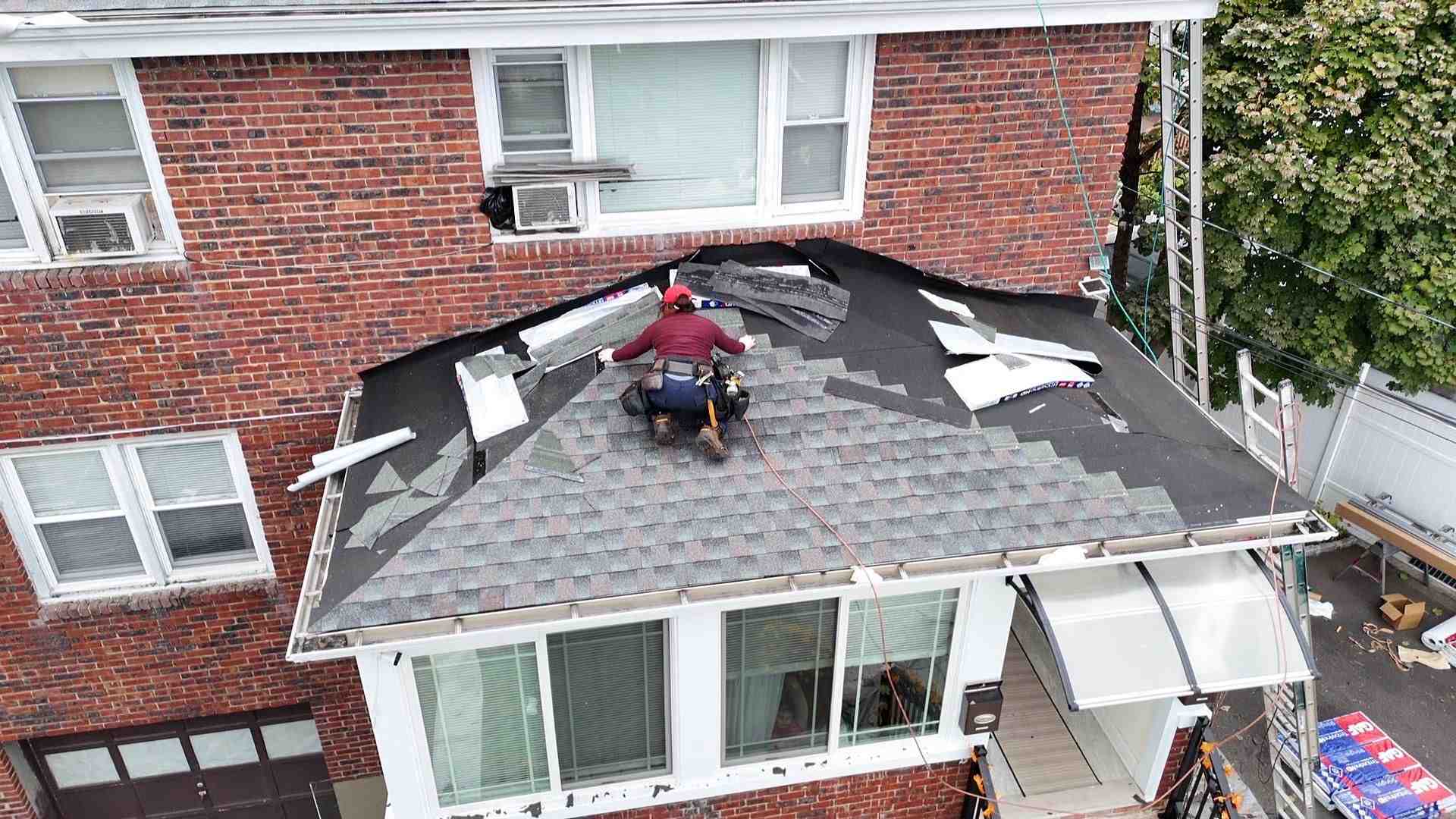 missing or curling shingles on asphalt roof