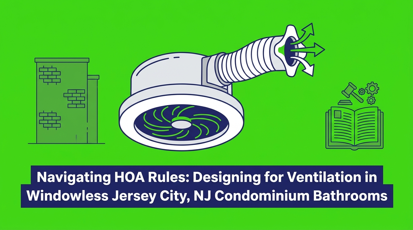 Navigating HOA Rules: Designing for Ventilation in Windowless Jersey City, NJ Condominium Bathrooms — featured image